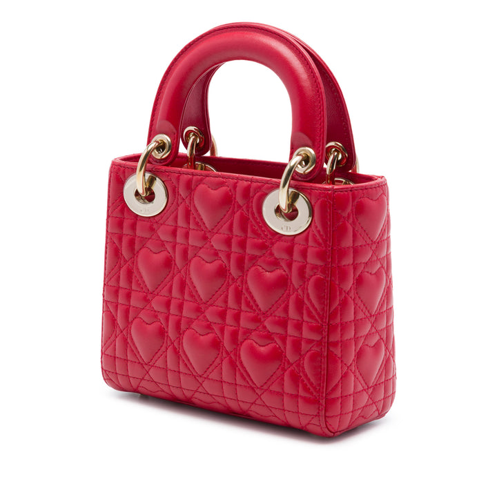 Dior DiorAmour Mini Cuir d'agneau Cannage Lady Dior