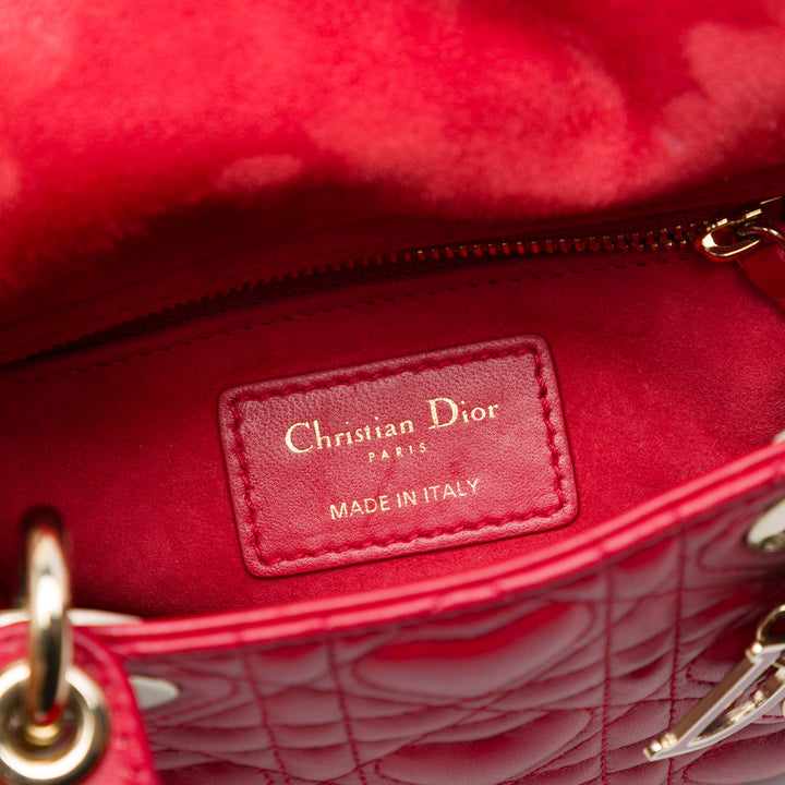 Dior DiorAmour Mini Cuir d'agneau Cannage Lady Dior