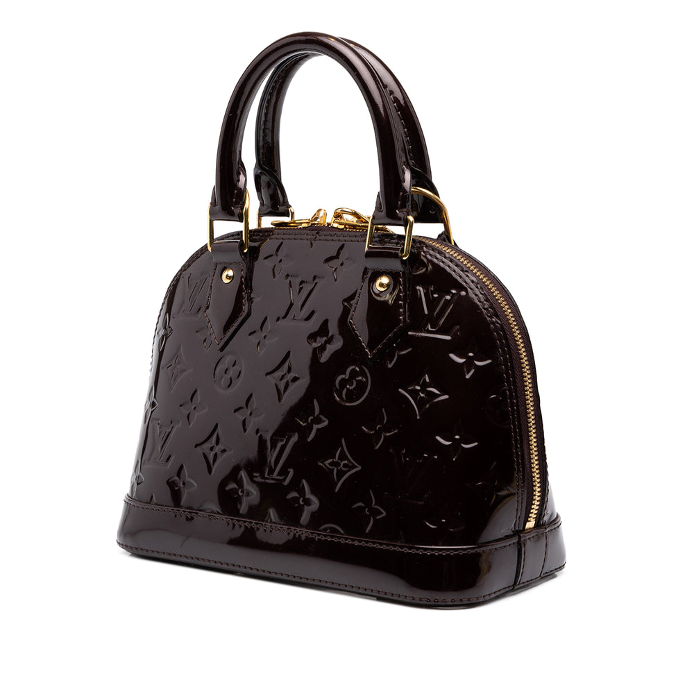 Louis Vuitton Alma BB Cuir verni Monogram Violet – vue 2 – GABY PARIS