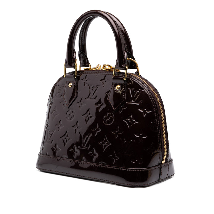 Louis Vuitton Alma BB Cuir verni Monogram Violet – vue 2 – GABY PARIS