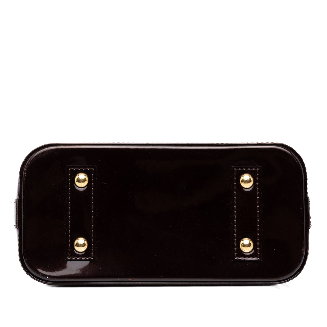 Louis Vuitton Alma BB Cuir verni Monogram Violet – vue 3 – GABY PARIS