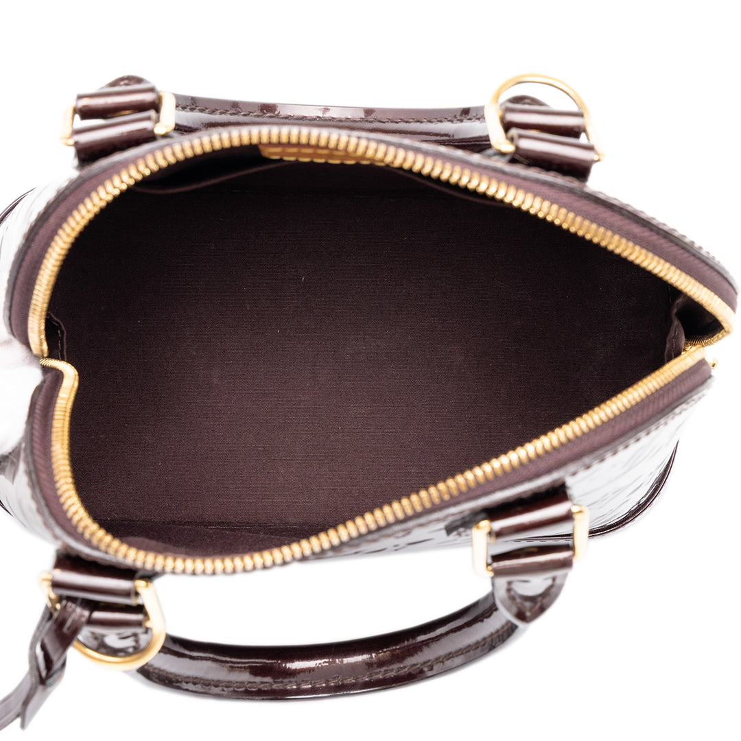 Louis Vuitton Alma BB Cuir verni Monogram Violet – vue 4 – GABY PARIS