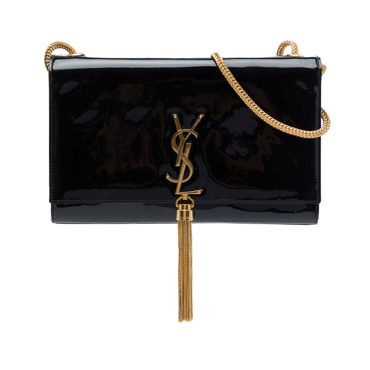 Saint Laurent Classic Kate Pompon Sac Moyen Monogram Noir