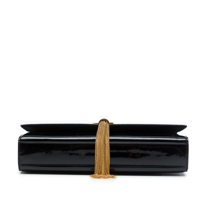 Saint Laurent Classic Kate Pompon Sac Moyen Monogram Noir