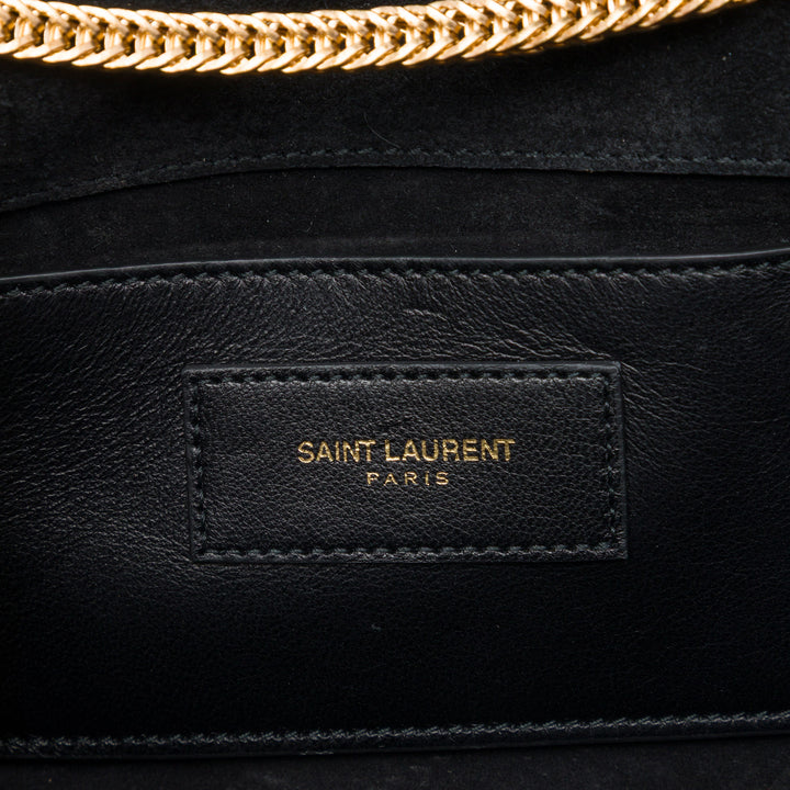Saint Laurent Classic Kate Pompon Sac Moyen Monogram Noir