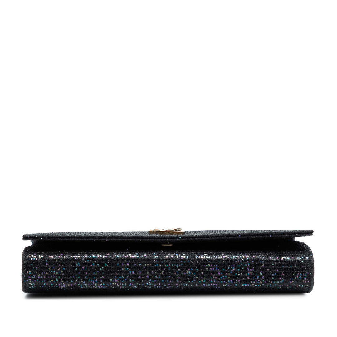 Saint Laurent Glitter Monogram Kate Wallet on Chain