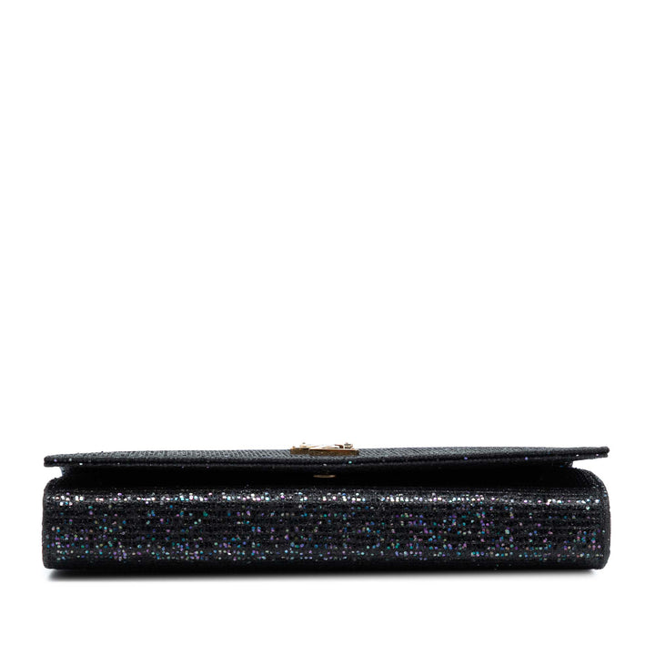 Saint Laurent Glitter Monogram Kate Wallet on Chain