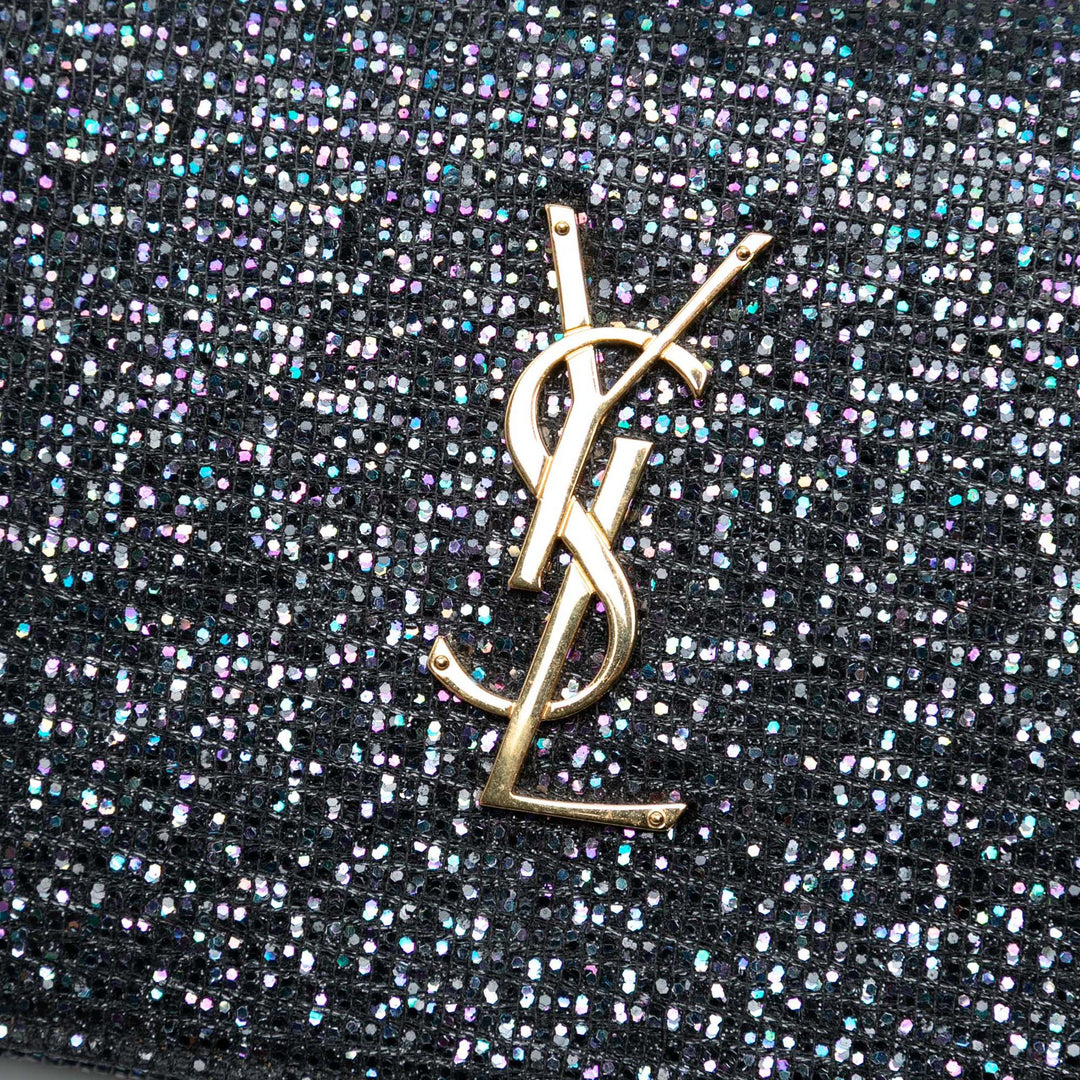 Saint Laurent Glitter Monogram Kate Wallet on Chain
