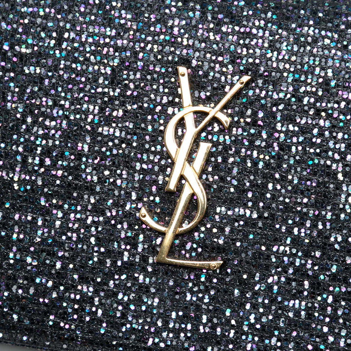Saint Laurent Glitter Monogram Kate Wallet on Chain
