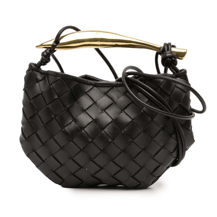 Bottega Veneta Baby Cuir d’agneau Intrecciato Sardine Noir