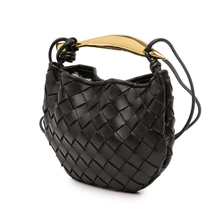 Bottega Veneta Baby Cuir d’agneau Intrecciato Sardine Noir