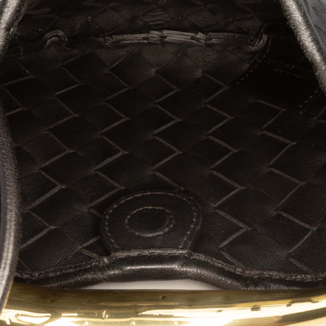 Bottega Veneta Baby Cuir d’agneau Intrecciato Sardine Noir