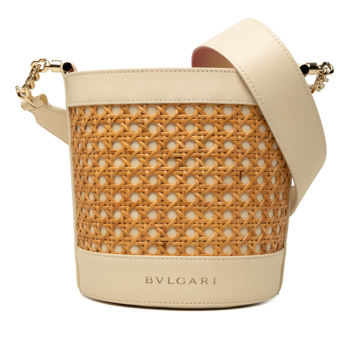 Bvlgari Sac seau Serpenti Forever Osier Beige – vue principale – GABY PARIS