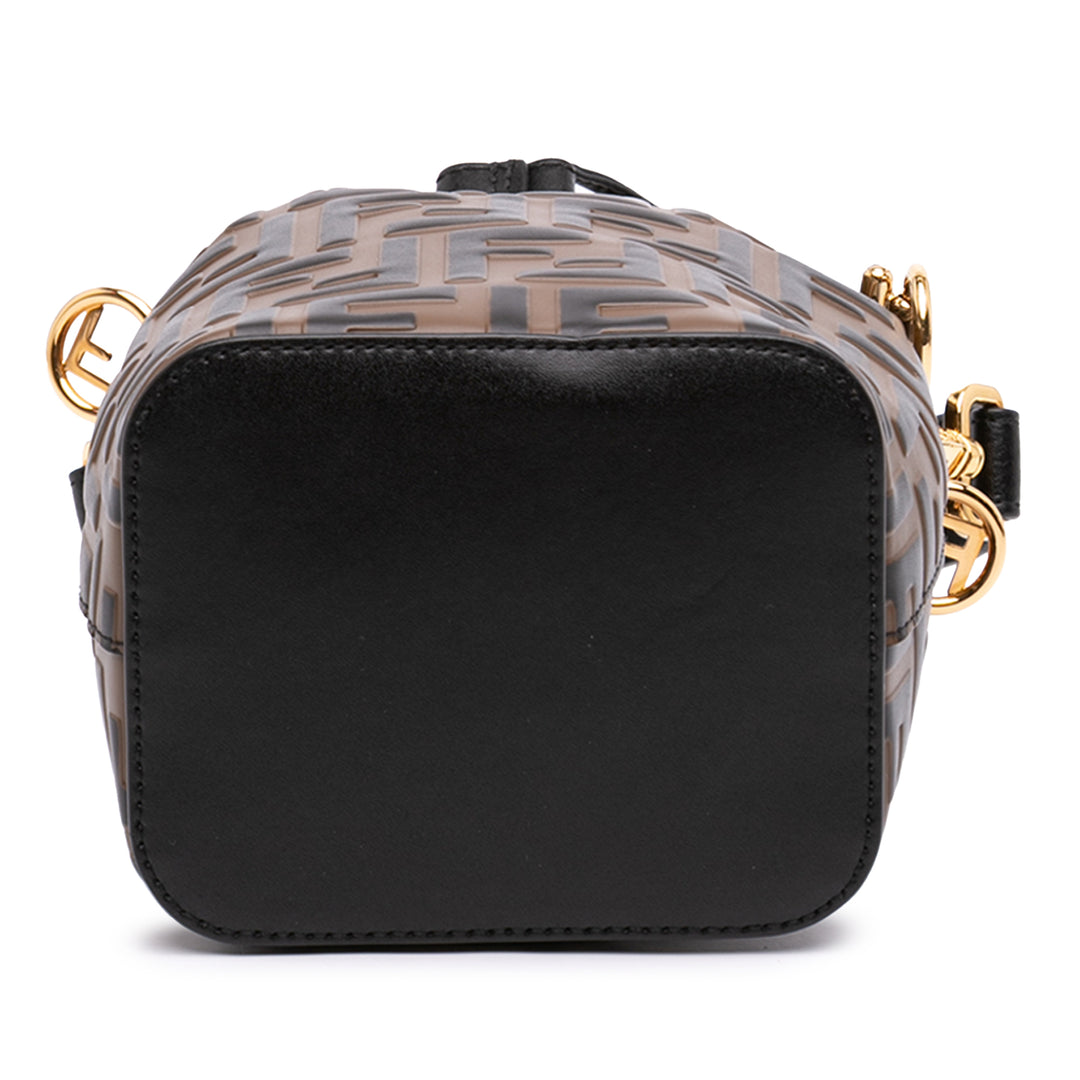 Fendi FF 1974 embossé Mon Tresor Sac seau Mini Cuir