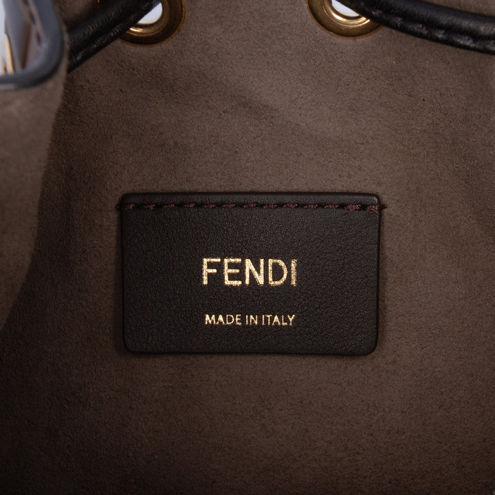 Fendi FF 1974 embossé Mon Tresor Sac seau Mini Cuir