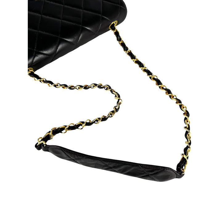 Chanel CC Matelassé Carré Rabat simple XL Cuir d'agneau Noir – vue 12 – GABY PARIS