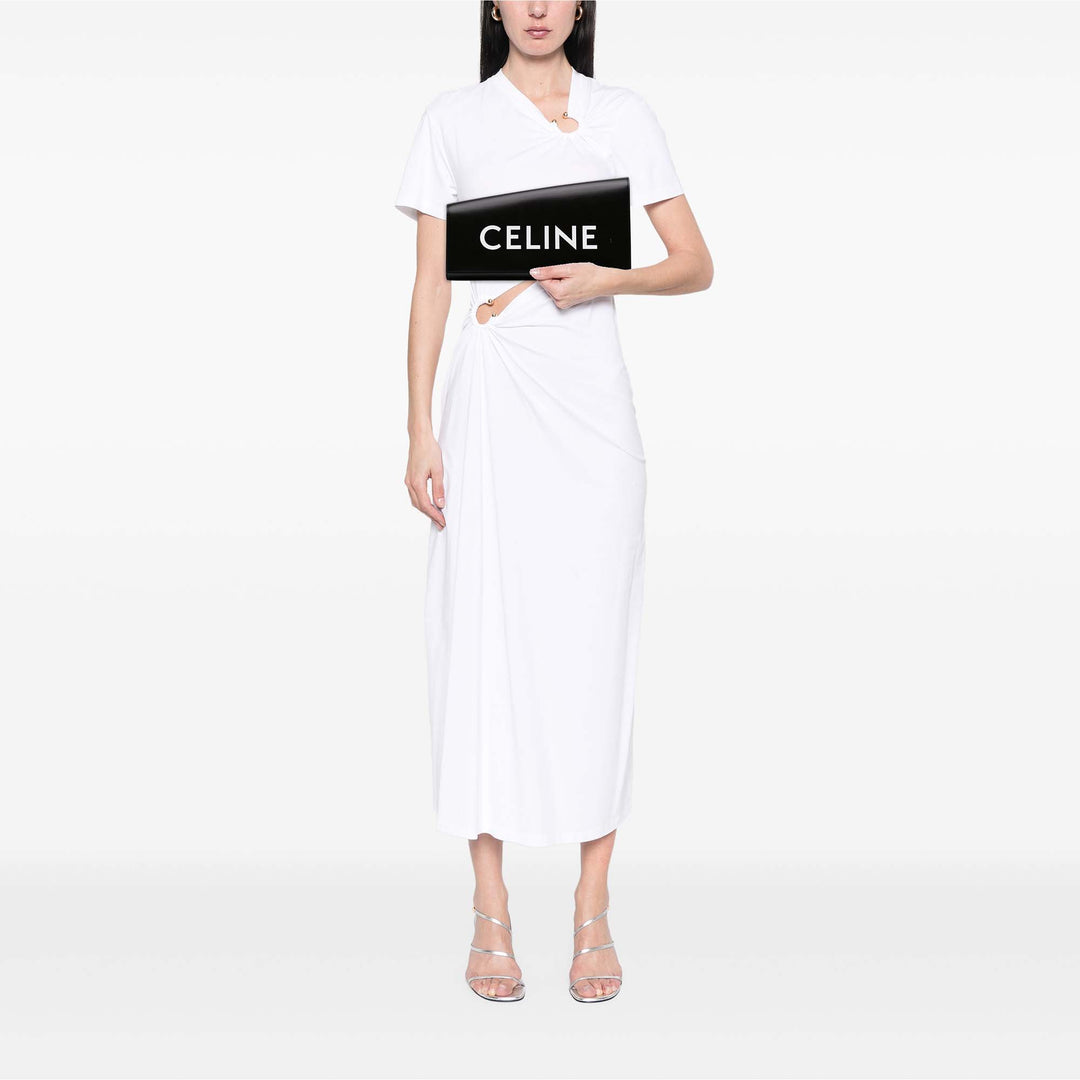 Celine Asymmetric Logo Pochette Noir – vue 6 – GABY PARIS
