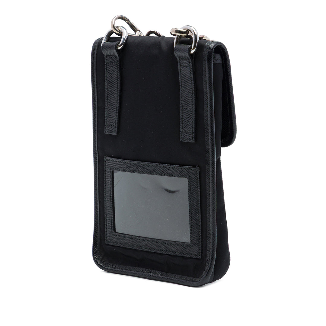 Prada Étui à finitions Re Smartphone Saffiano Noir – vue 2 – GABY PARIS