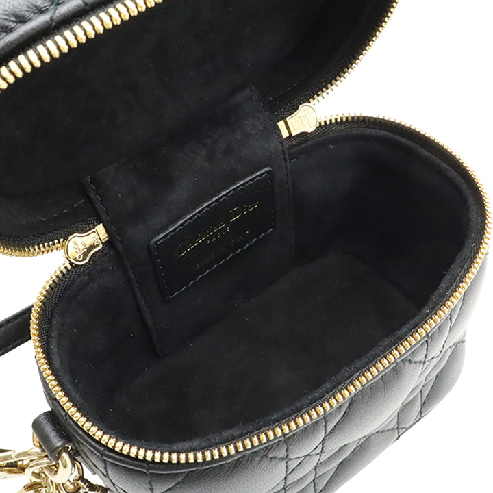 Dior Micro Cuir d’agneau Cannage Lady Dior Vanity