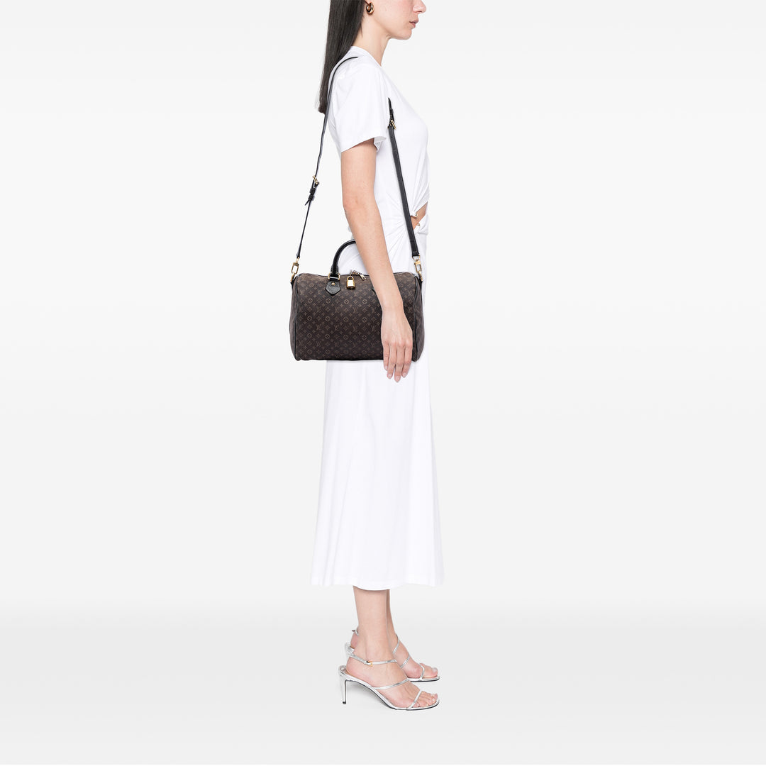 Louis Vuitton Monogram Mini Lin Speedy Bandouliere 30