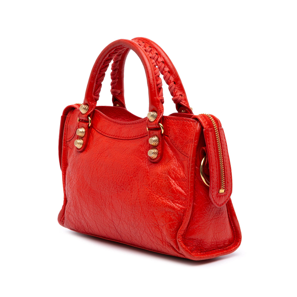 Mini Lambskin Motocross City Giant 21 Satchel Red - Gaby Paris