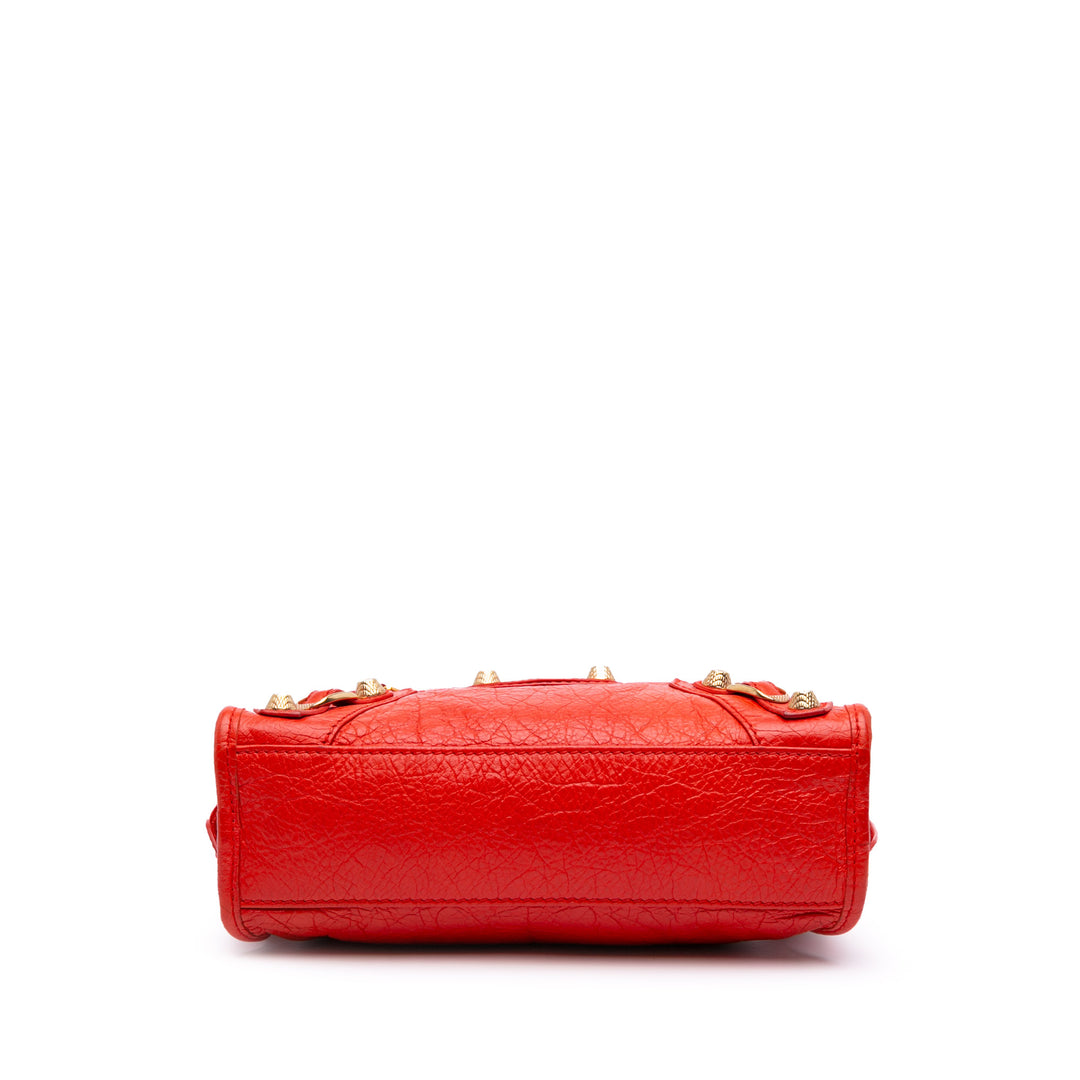 Mini Lambskin Motocross City Giant 21 Satchel Red - Gaby Paris