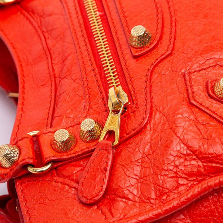 Mini Lambskin Motocross City Giant 21 Satchel Red - Gaby Paris