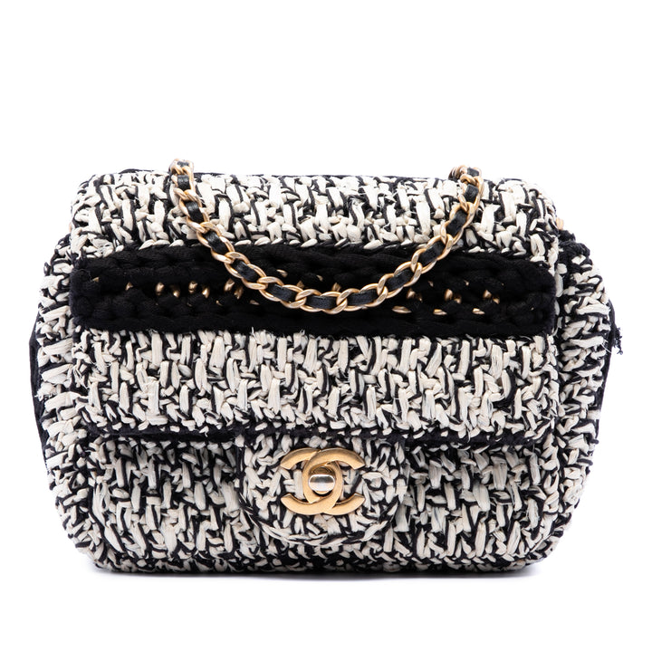 Chanel Raffia Braided with Love à rabat