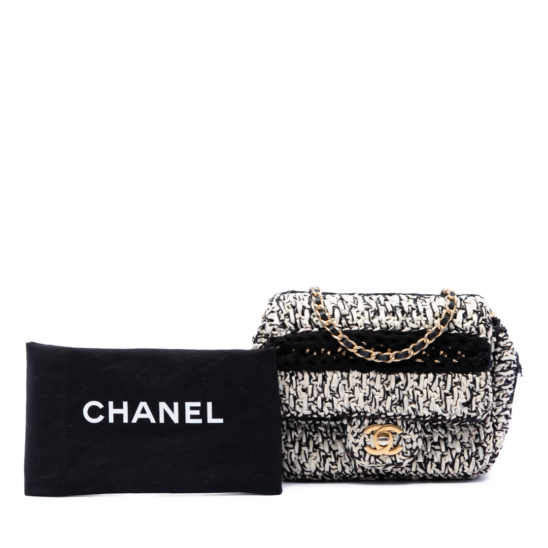 Chanel Raffia Braided with Love à rabat