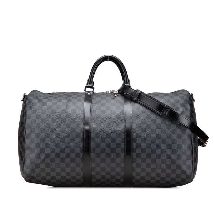 Damier Graphite Keepall Bandouliere 55 Gray - Gaby Paris