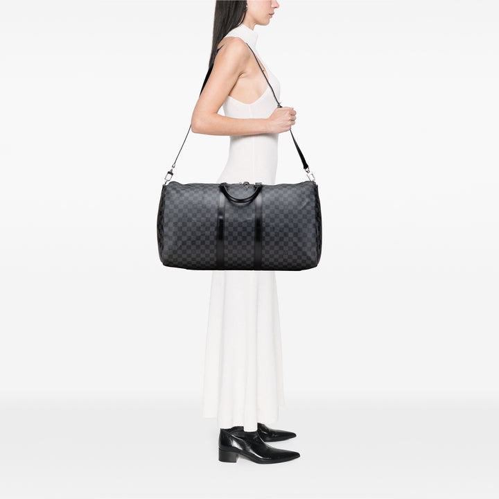 Damier Graphite Keepall Bandouliere 55 Gray - Gaby Paris