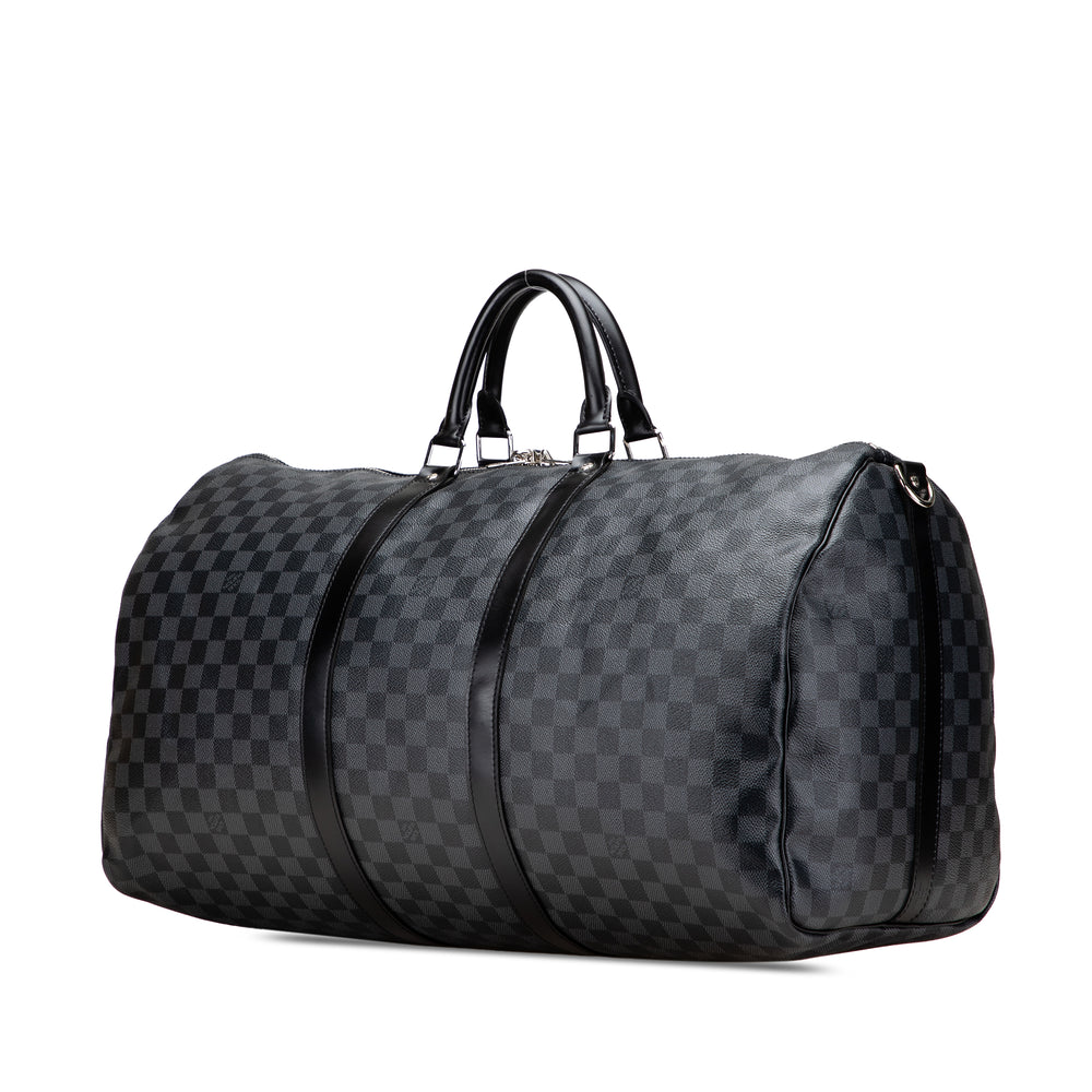 Damier Graphite Keepall Bandouliere 55 Gray - Gaby Paris