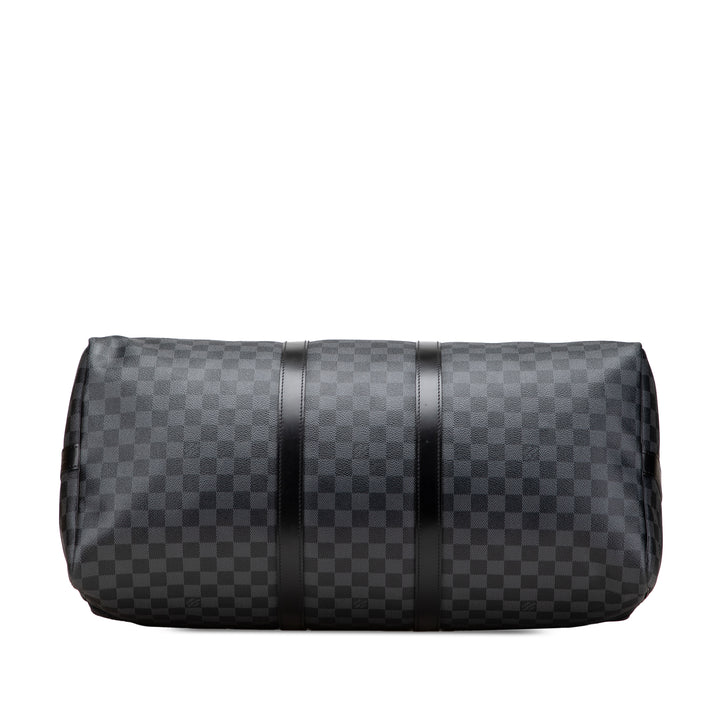 Damier Graphite Keepall Bandouliere 55 Gray - Gaby Paris