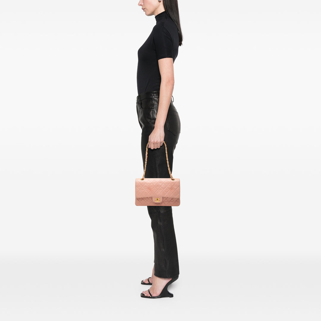 Chanel Medium Classic Cuir d’agneau Double rabat