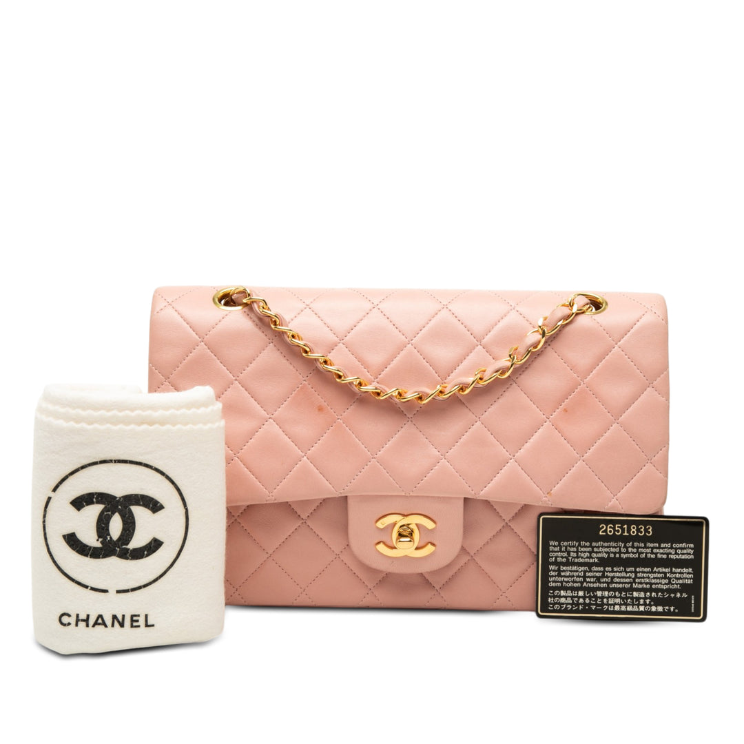 Chanel Medium Classic Cuir d’agneau Double rabat