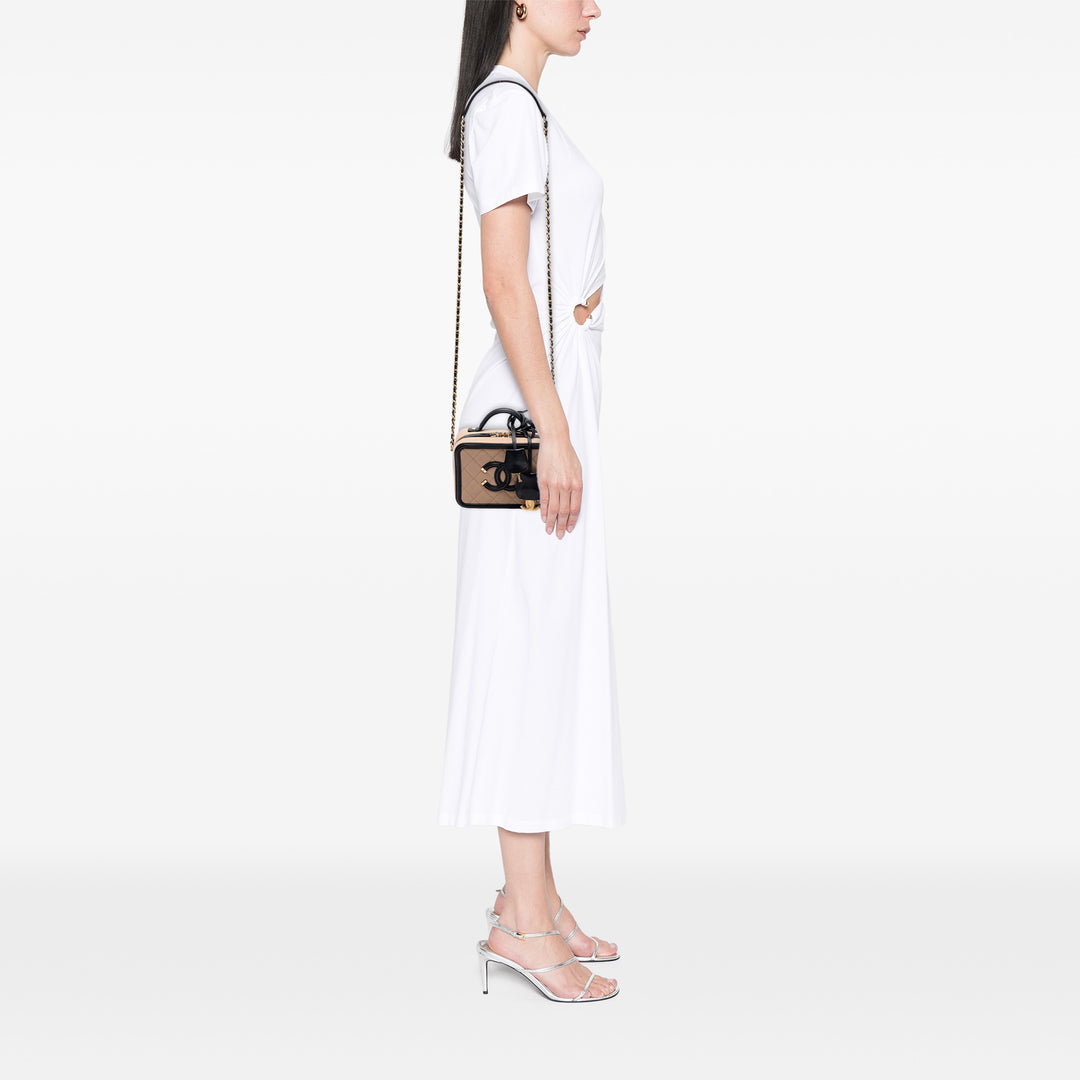 Chanel Small Bicolor Caviar CC Filigree Vanity