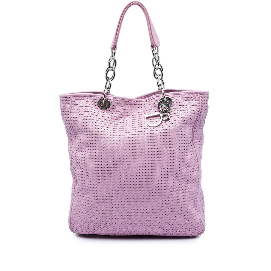 Dior Large Woven Cuir d’agneau Lady Dior Soft Shopping Cabas