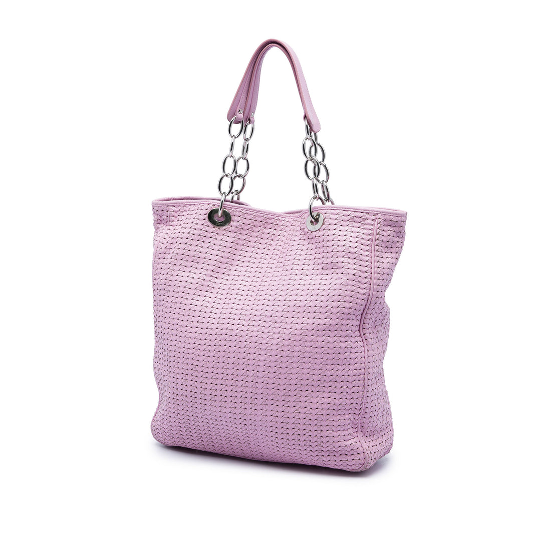 Dior Large Woven Cuir d’agneau Lady Dior Soft Shopping Cabas