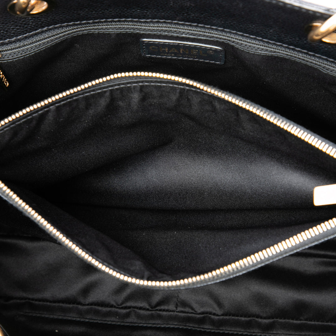 Chanel Cabas Cuir caviar Noir – vue 4 – GABY PARIS