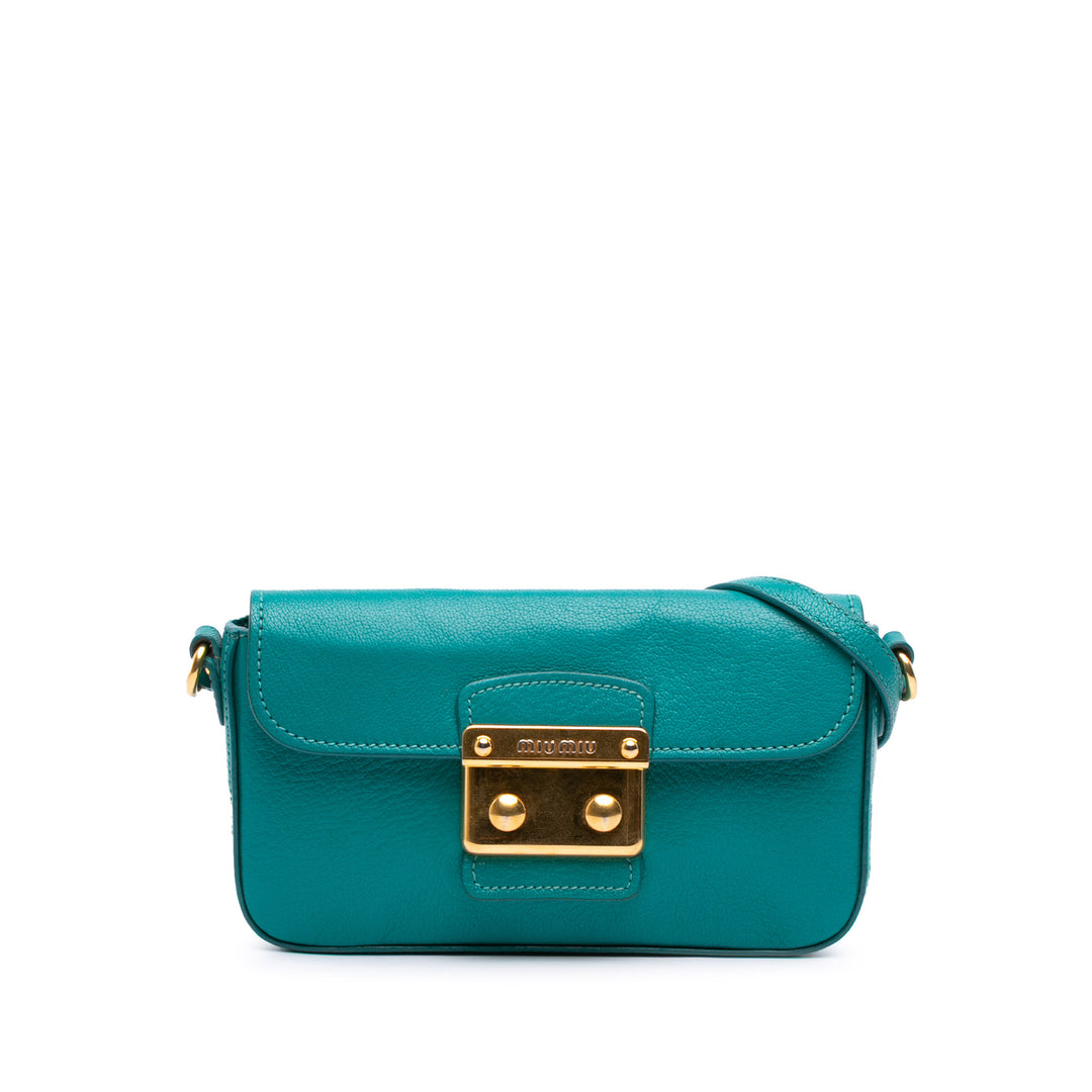 Miu Miu Goatskin Madras Sac porté croisé Bleu – GABY PARIS Authentique