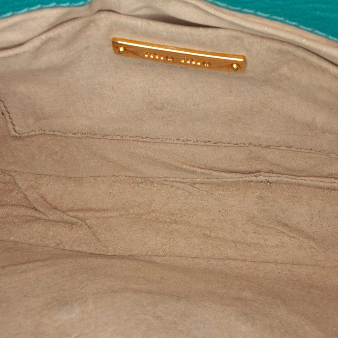 Miu Miu Goatskin Madras Sac porté croisé Bleu – GABY PARIS Authentique