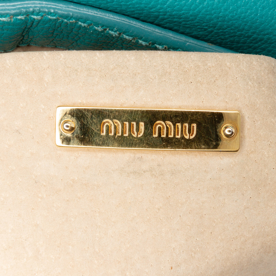 Miu Miu Goatskin Madras Sac porté croisé Bleu – GABY PARIS Authentique