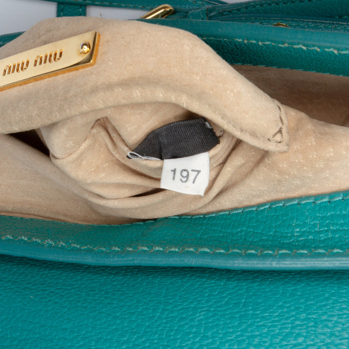 Miu Miu Goatskin Madras Sac porté croisé Bleu – GABY PARIS Authentique