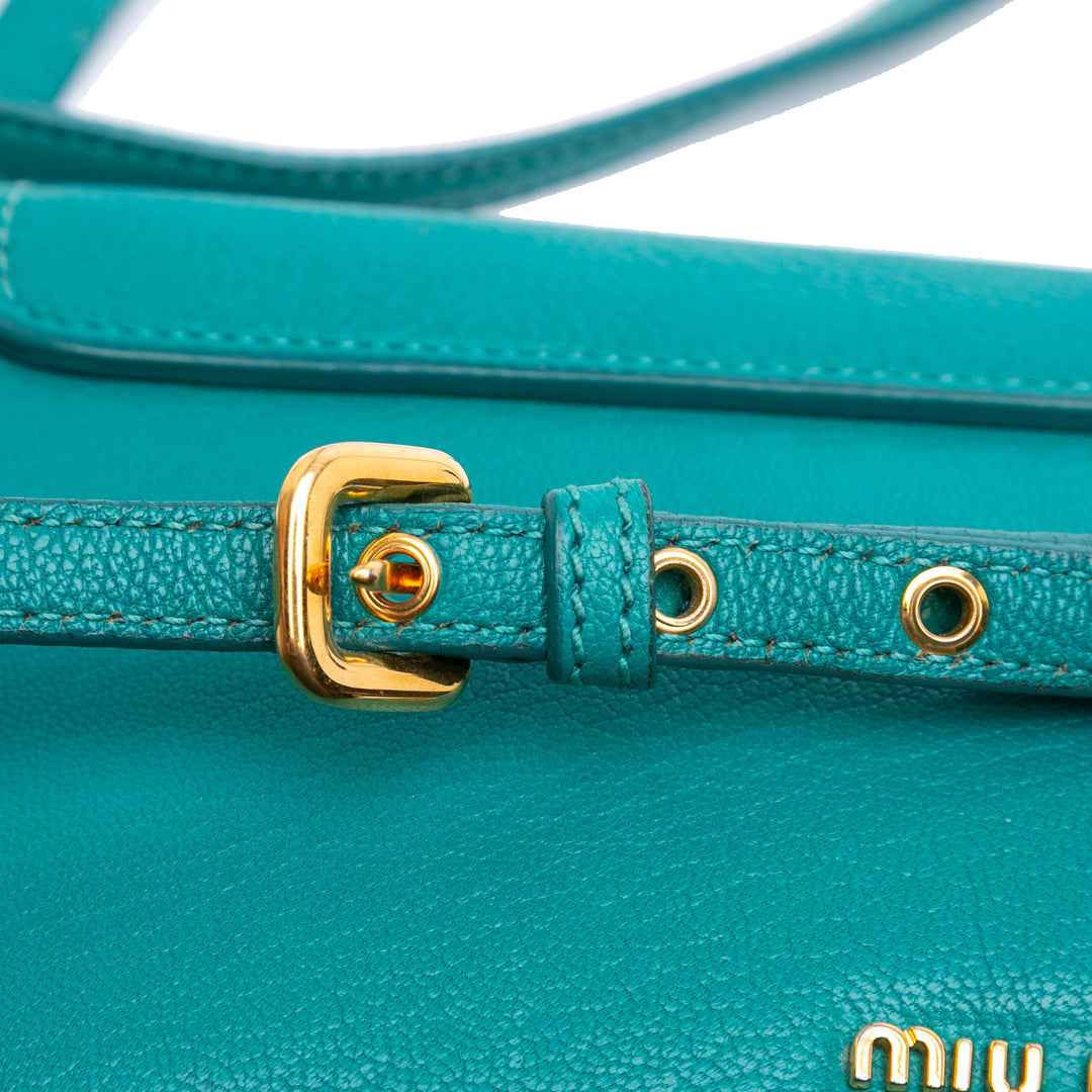 Miu Miu Goatskin Madras Sac porté croisé Bleu – GABY PARIS Authentique