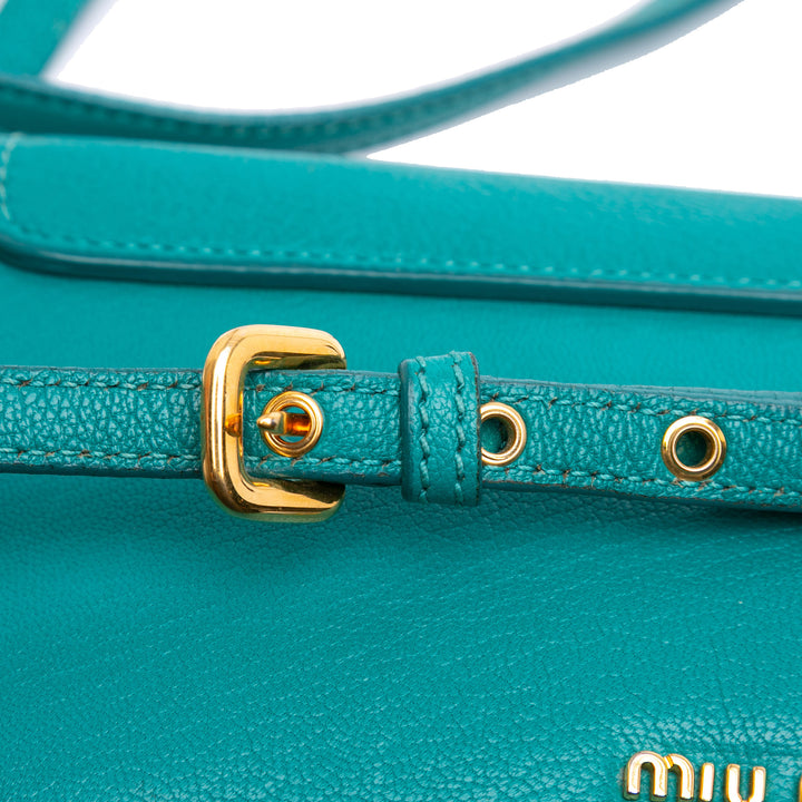 Miu Miu Goatskin Madras Sac porté croisé Bleu – GABY PARIS Authentique