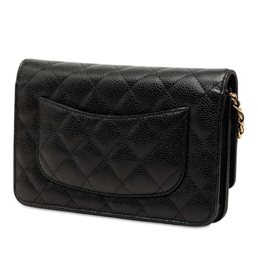 Chanel CC Matelassé Wallet on Chain Cuir caviar