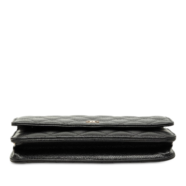 Chanel CC Matelassé Wallet on Chain Cuir caviar