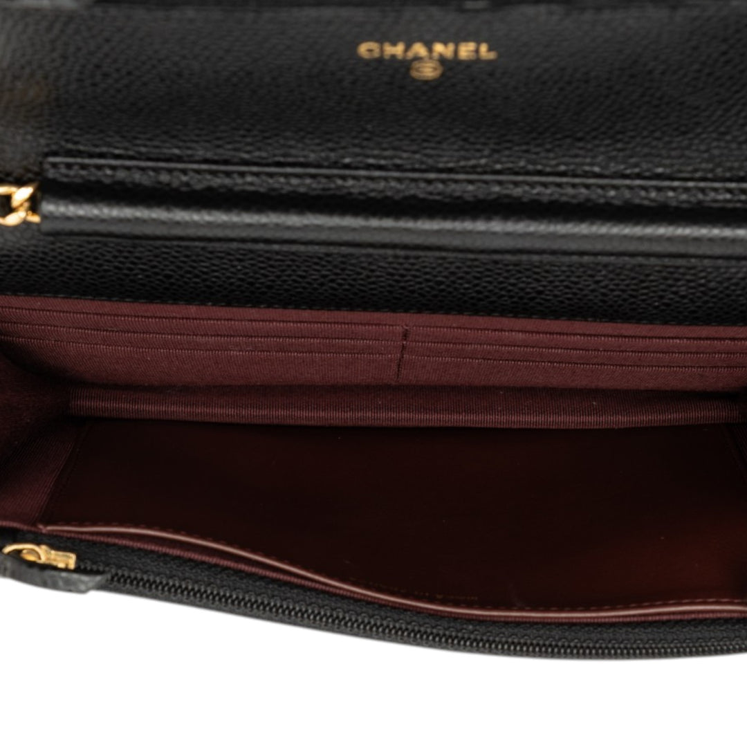 Chanel CC Matelassé Wallet on Chain Cuir caviar