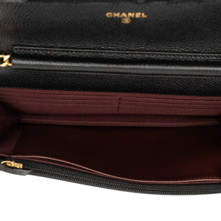 Chanel CC Matelassé Wallet on Chain Cuir caviar