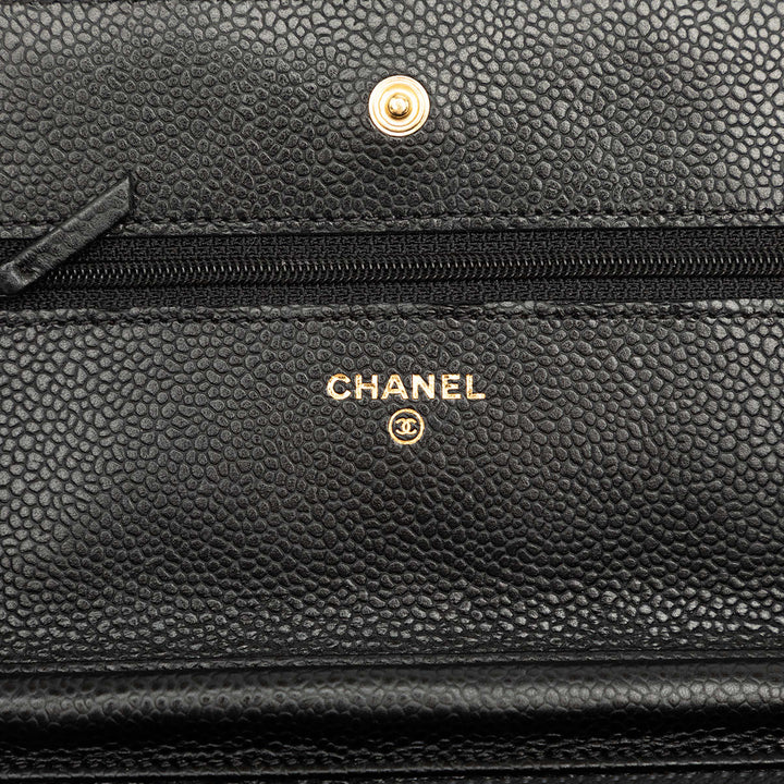 Chanel CC Matelassé Wallet on Chain Cuir caviar